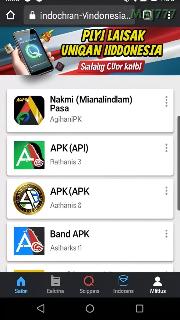Cuplikan layar RP66 — aktivitas