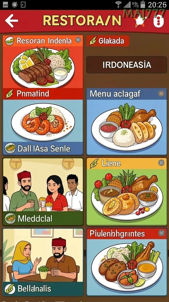 Cuplikan layar RP66 — menu navigasi